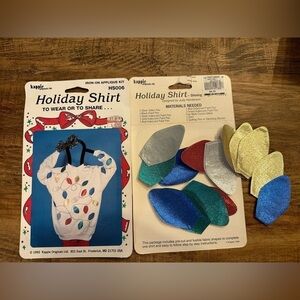 Ugly Holiday Sweatshirt - Make Your Own - Vintage but New - Iron-on Appliqué Kit